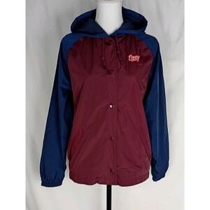 Obey Women's‎ Red/Wine Hooded Windbreaker Pullover Size S